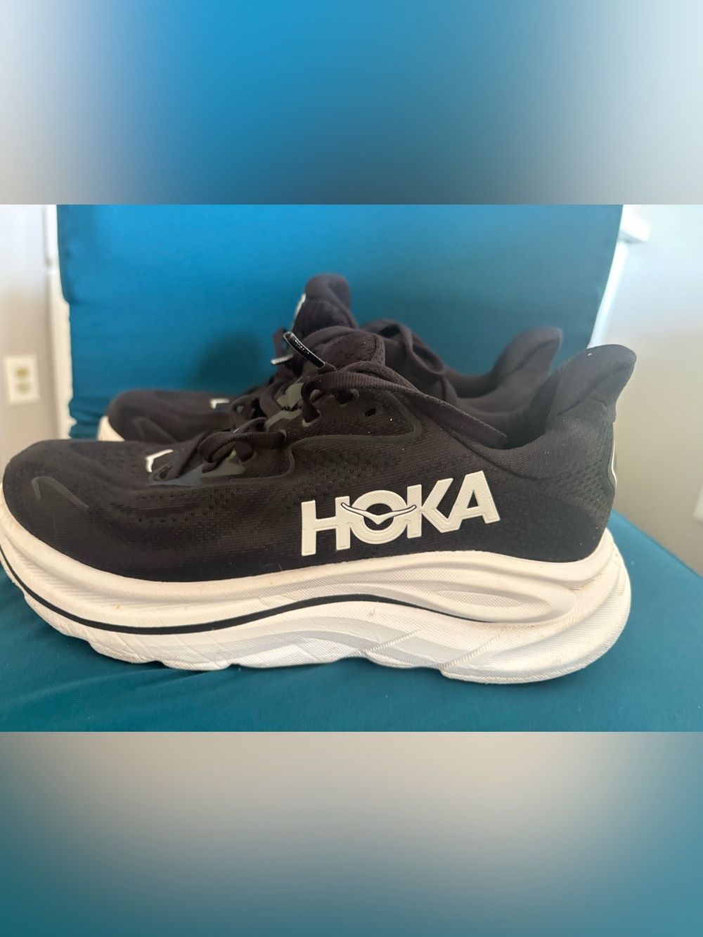 Hoka Women’s Black and White Running Sneakers